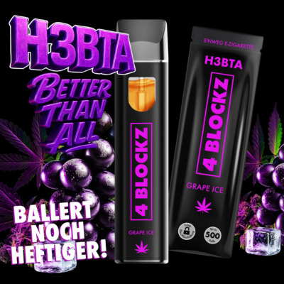 4Blockz VAPE - H3BTA  "Grape Ice" (Grape Ice) - 1ml CRD