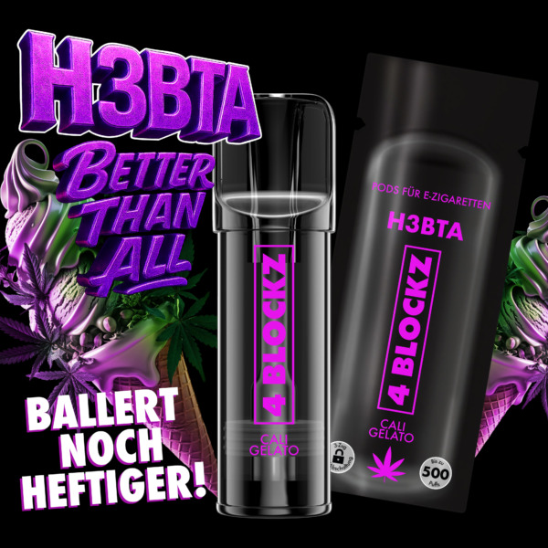4Blockz H3BTA POD "Cali Gelato" (Berry Gelato) - 2ml PG VG