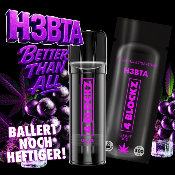 4Blockz H3BTA POD "Grape Ice" (Grape Ice) - 2ml PG VG