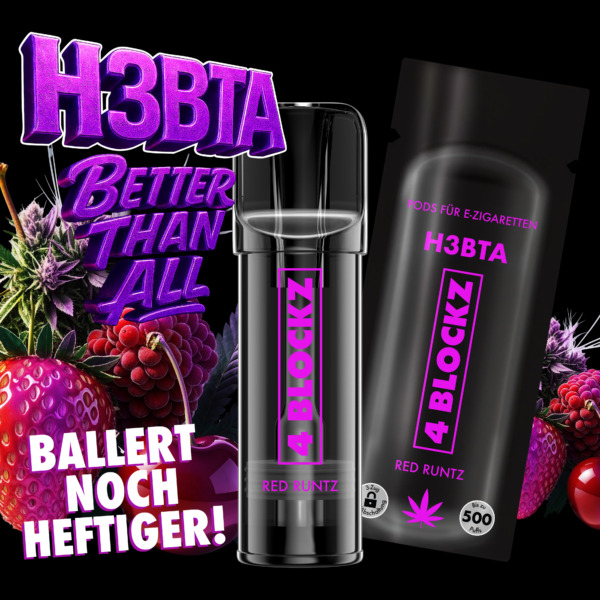 4Blockz H3BTA POD "Red Runtz" (Red Fruits) - 2ml PG VG