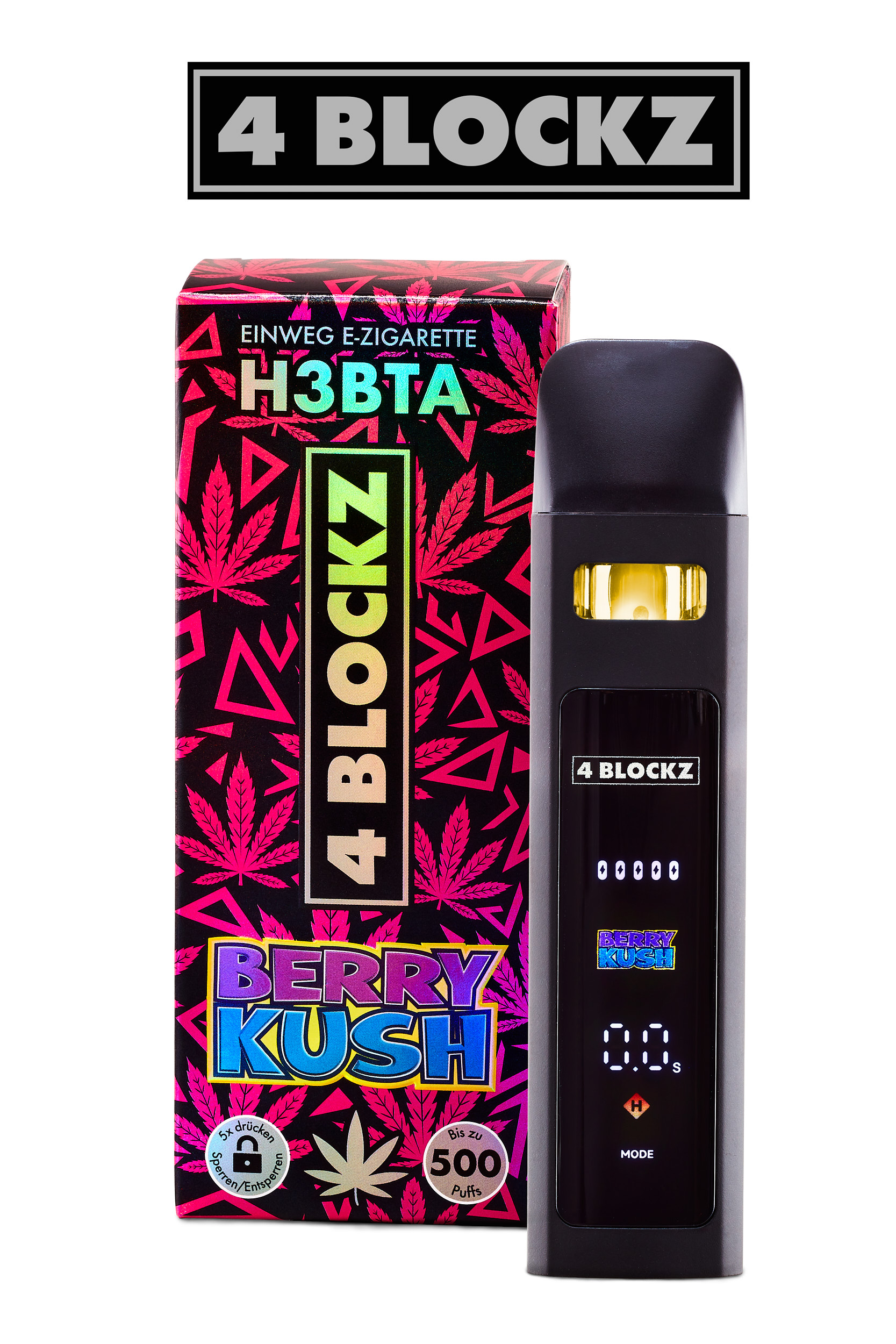 4Blockz VAPE digital – H3BTA „Berry Kush“ – 1ml CRD