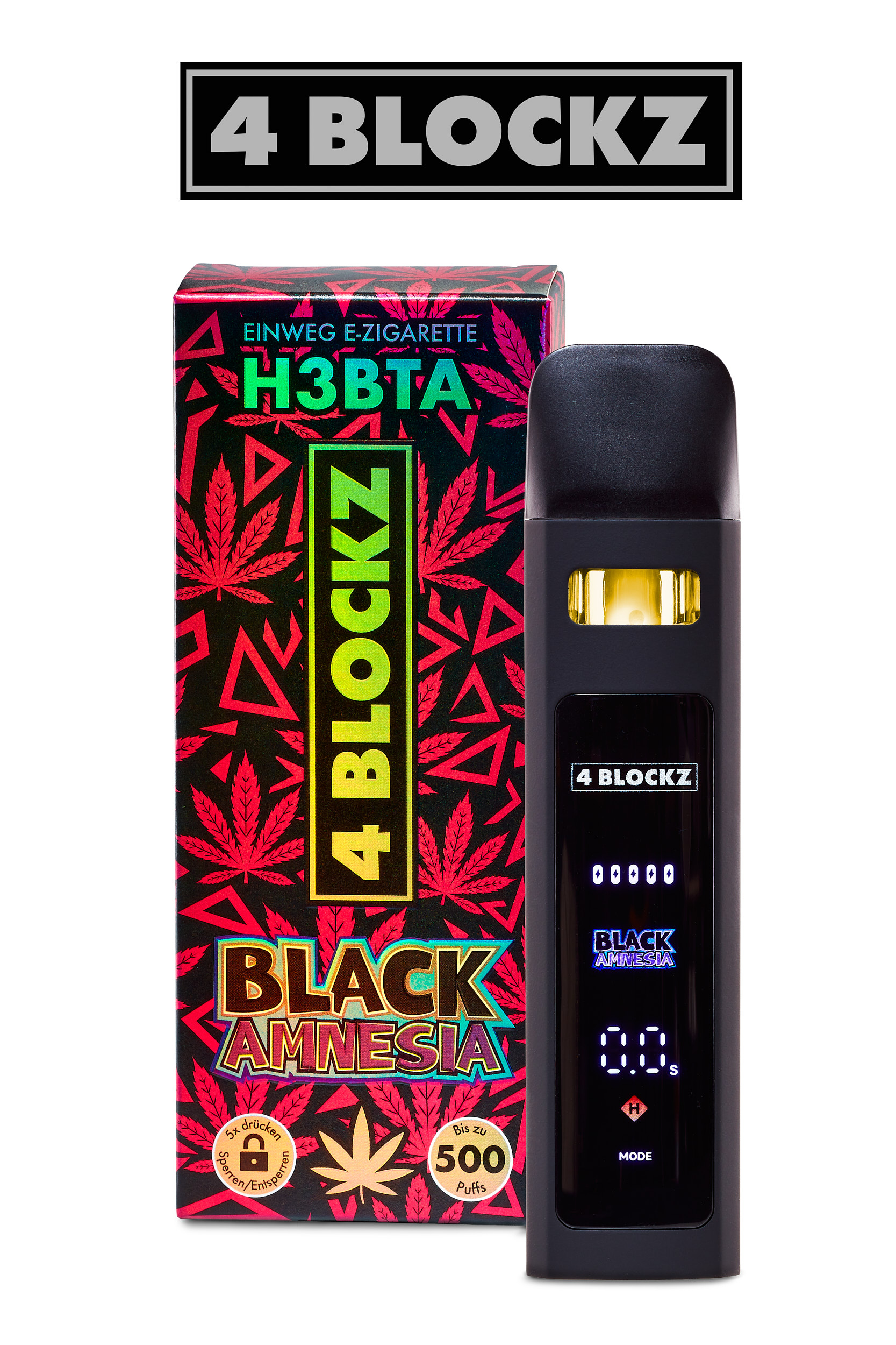 4Blockz VAPE digital – H3BTA „BLACK Amnesia“ – 1ml CRD