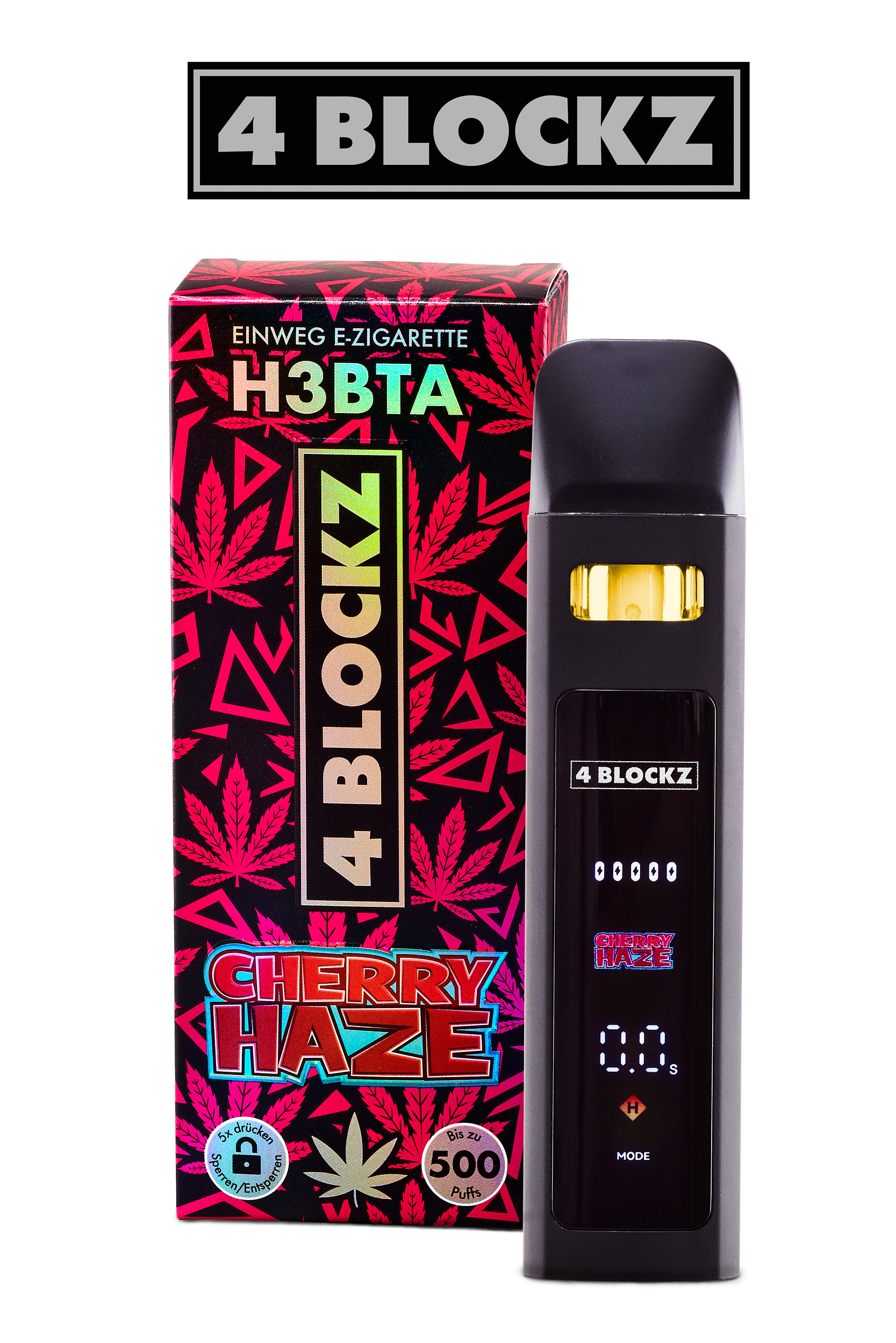 4Blockz VAPE digital – H3BTA „Cherry Haze“ – 1ml CRD