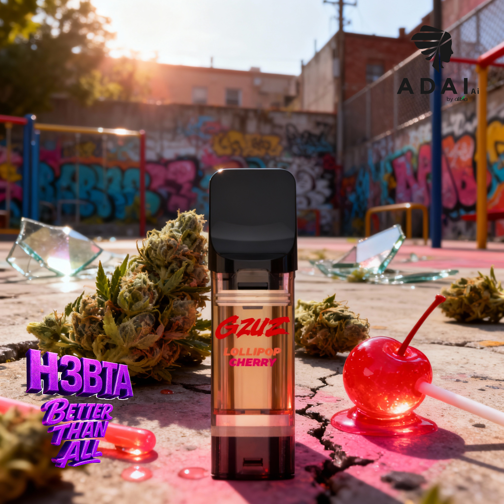 GZUZ H3 POD "Lollipop Cherry" - 1ml CRD