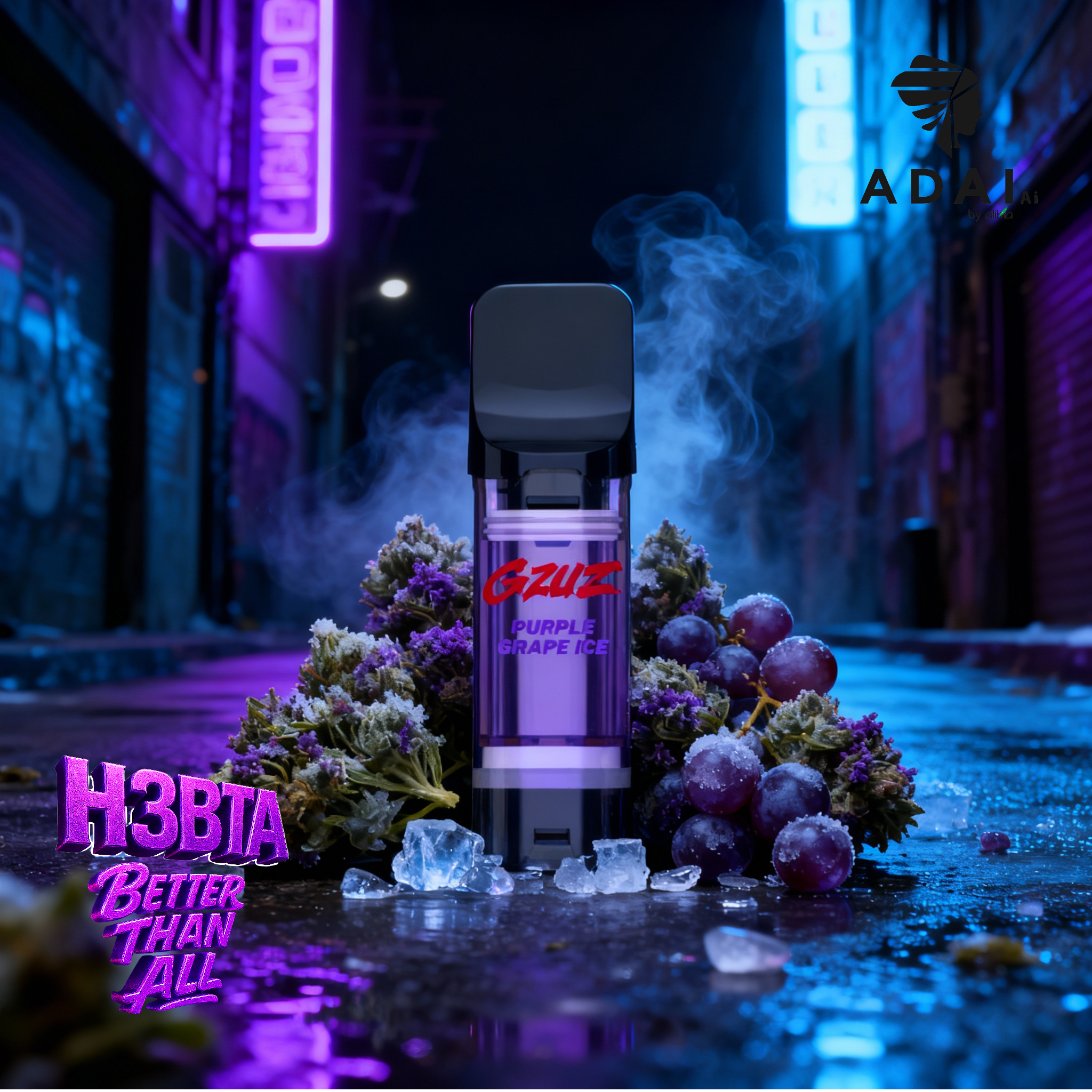 GZUZ H3 POD "Purple Grape Ice" - 1ml CRD
