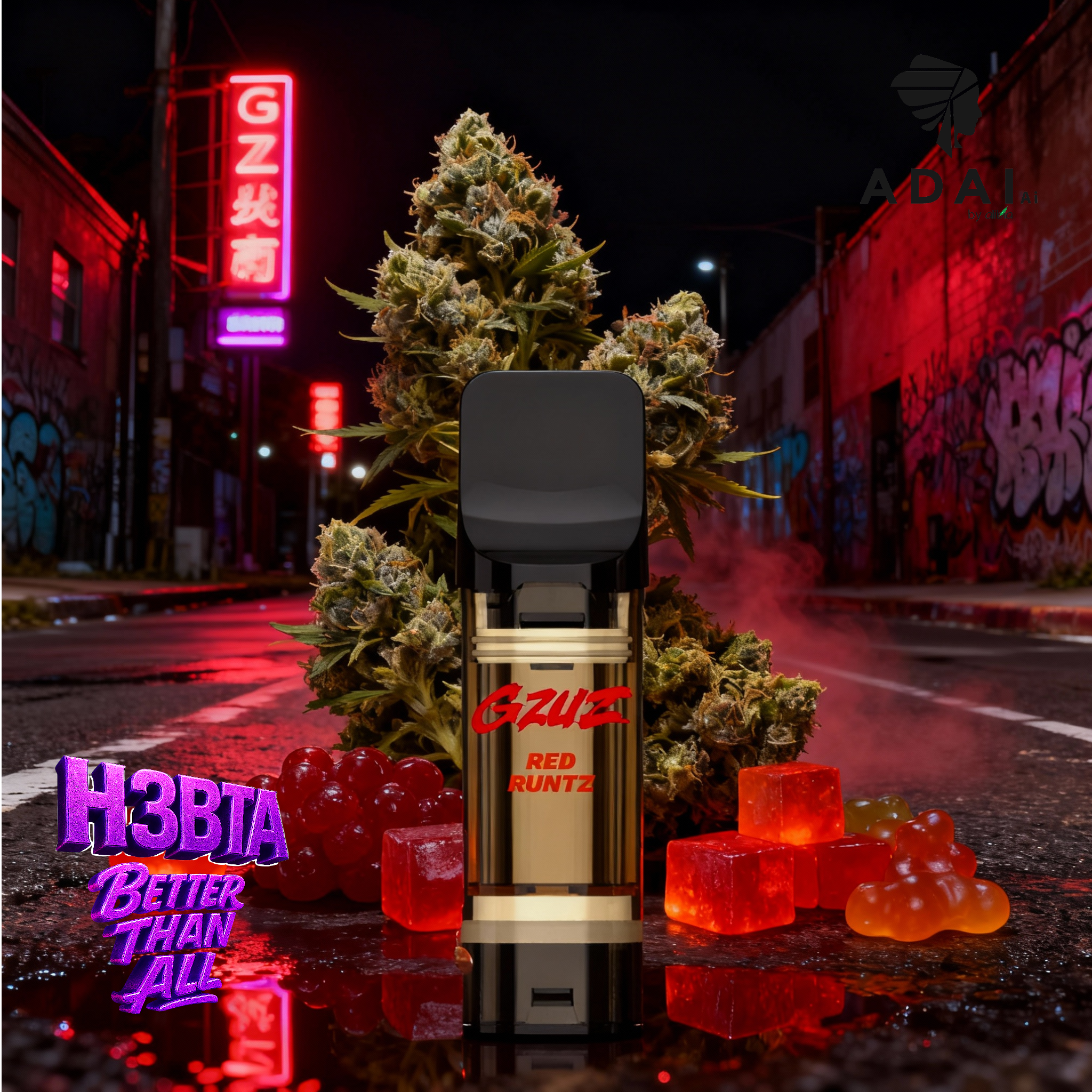 GZUZ H3 POD "Red Runtz" (Rote Früchte) - 1ml CRD