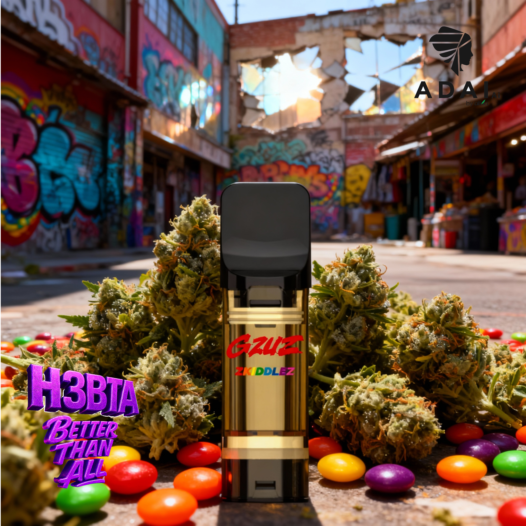 GZUZ H3 POD "Zkiddlez" - 1ml CRD