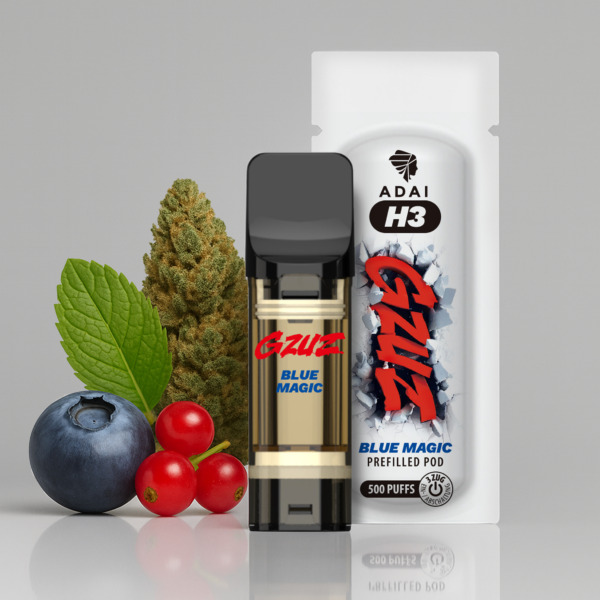 GZUZ H3 POD "Blue Magic" (Blueberry, Currant, Anise, Menthol) - 1ml CRD