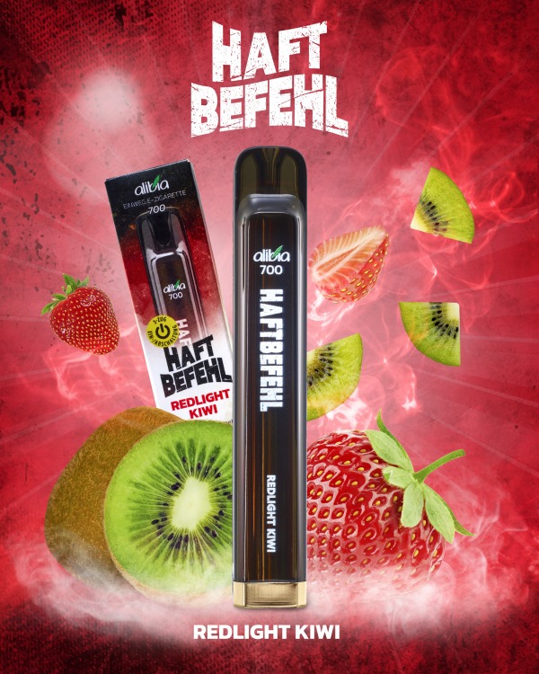 Haftbefehl-V2 700 Einweg E-Zigarette "Redlight Kiwi" (Strawberry Kiwi)