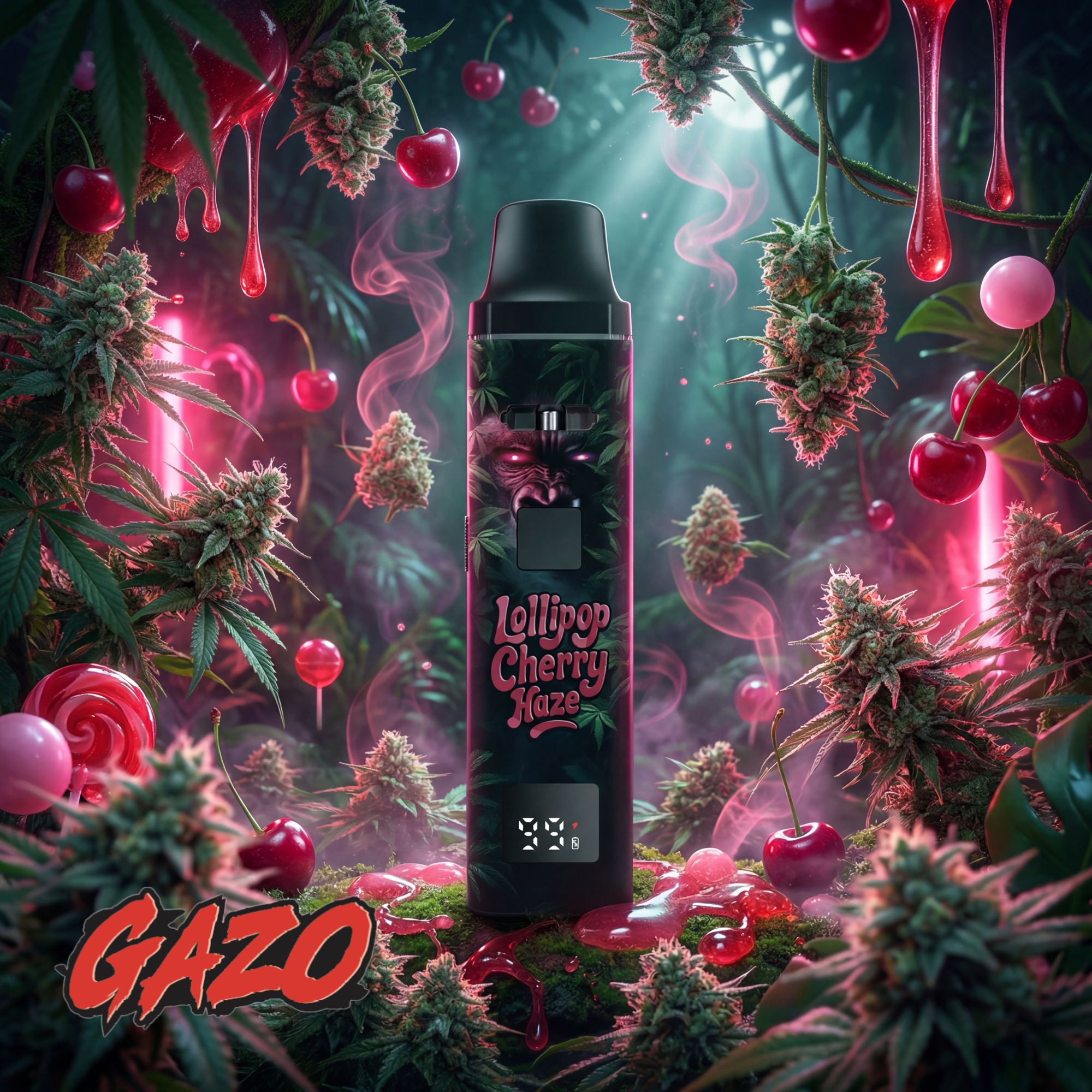 GAZO VAPE - H3BTA "Lollipop Cherry" (Lollipop Cherry) - 1ml CRD – Bild 2