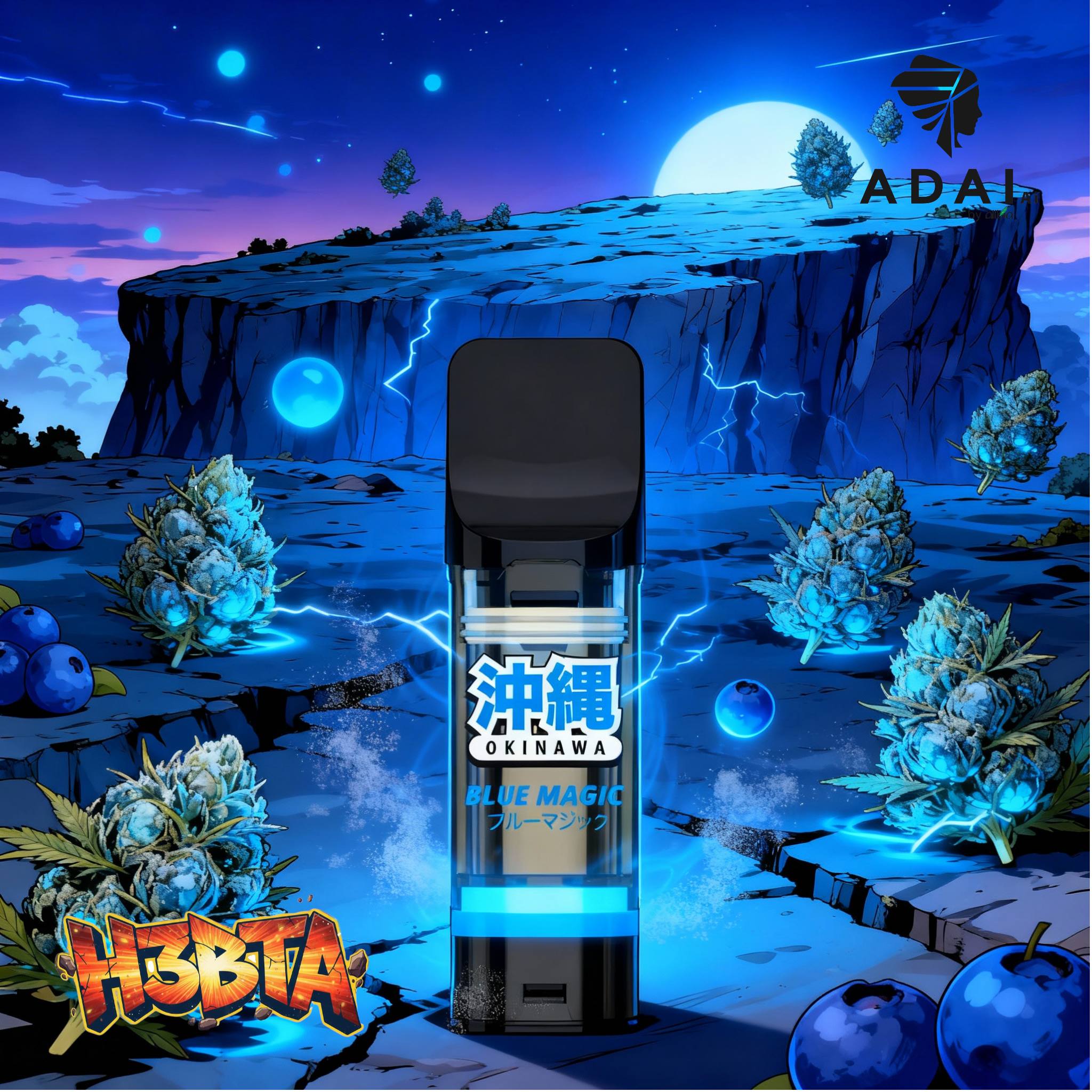 Okinawa H3 POD "Blue Magic" (Blueberry, Currant, Anise, Menthol) - 1ml CRD
