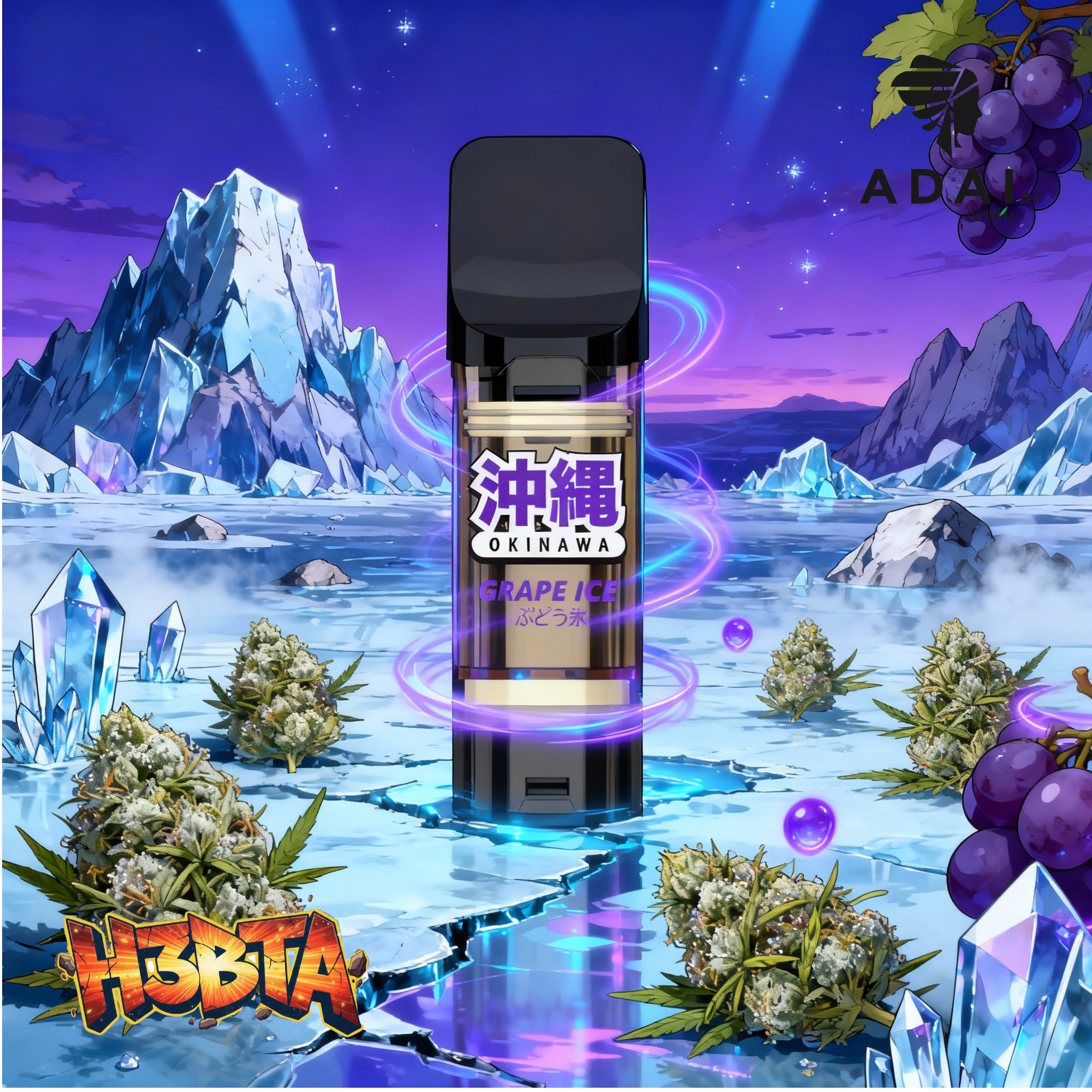 Okinawa H3 POD "Grape Ice" - 1ml CRD