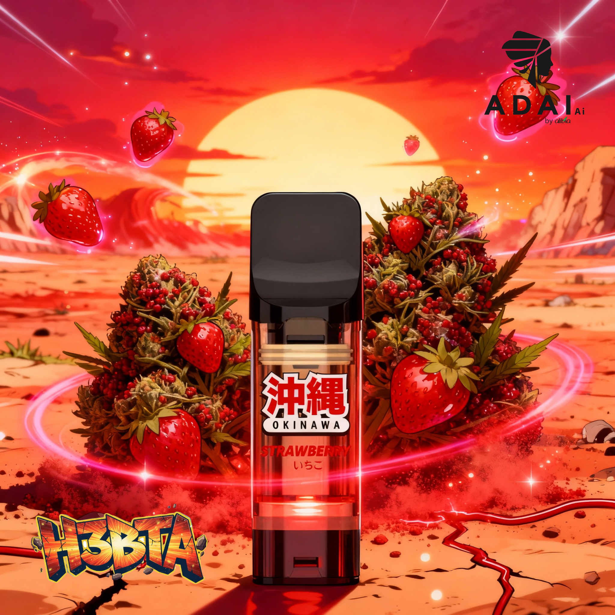 Okinawa H3 POD "Strawberry" - 1ml CRD