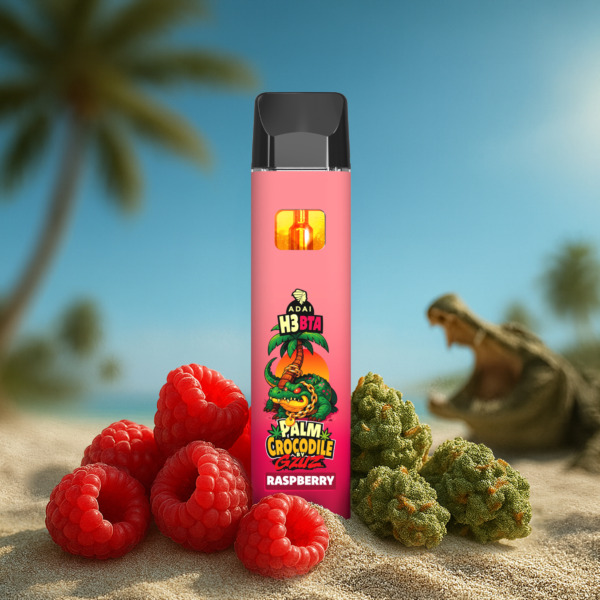 Palm Crocodile VAPE - H3BTA "Raspberry" (Raspberry) - 1ml CRD