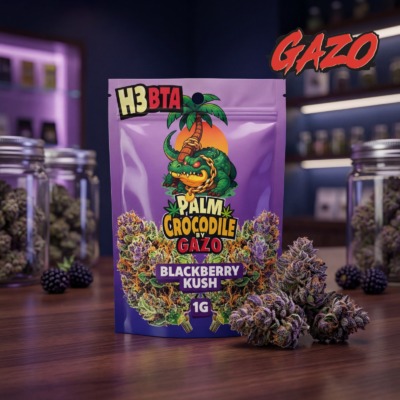 Palm Crocodile H3BTA Buds - Blackberry Kush 1g