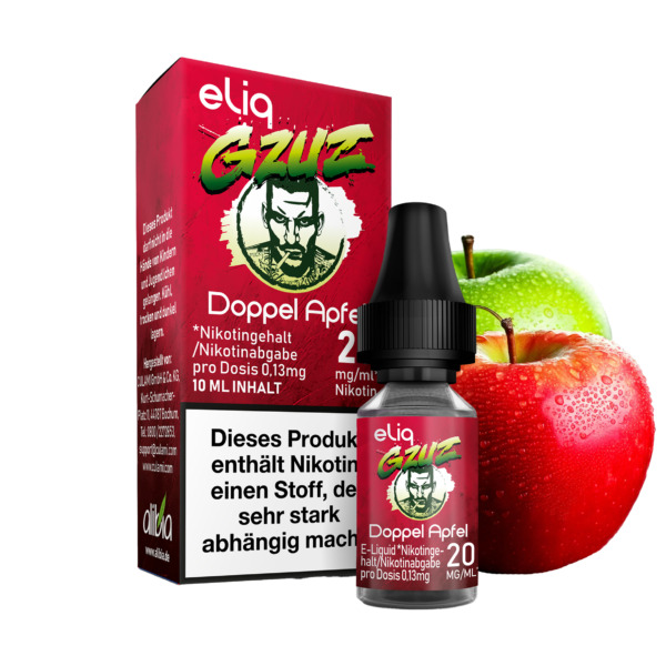 GZUZ eLiq Doppel Apfel – 10 ml Liquid Nachfüller