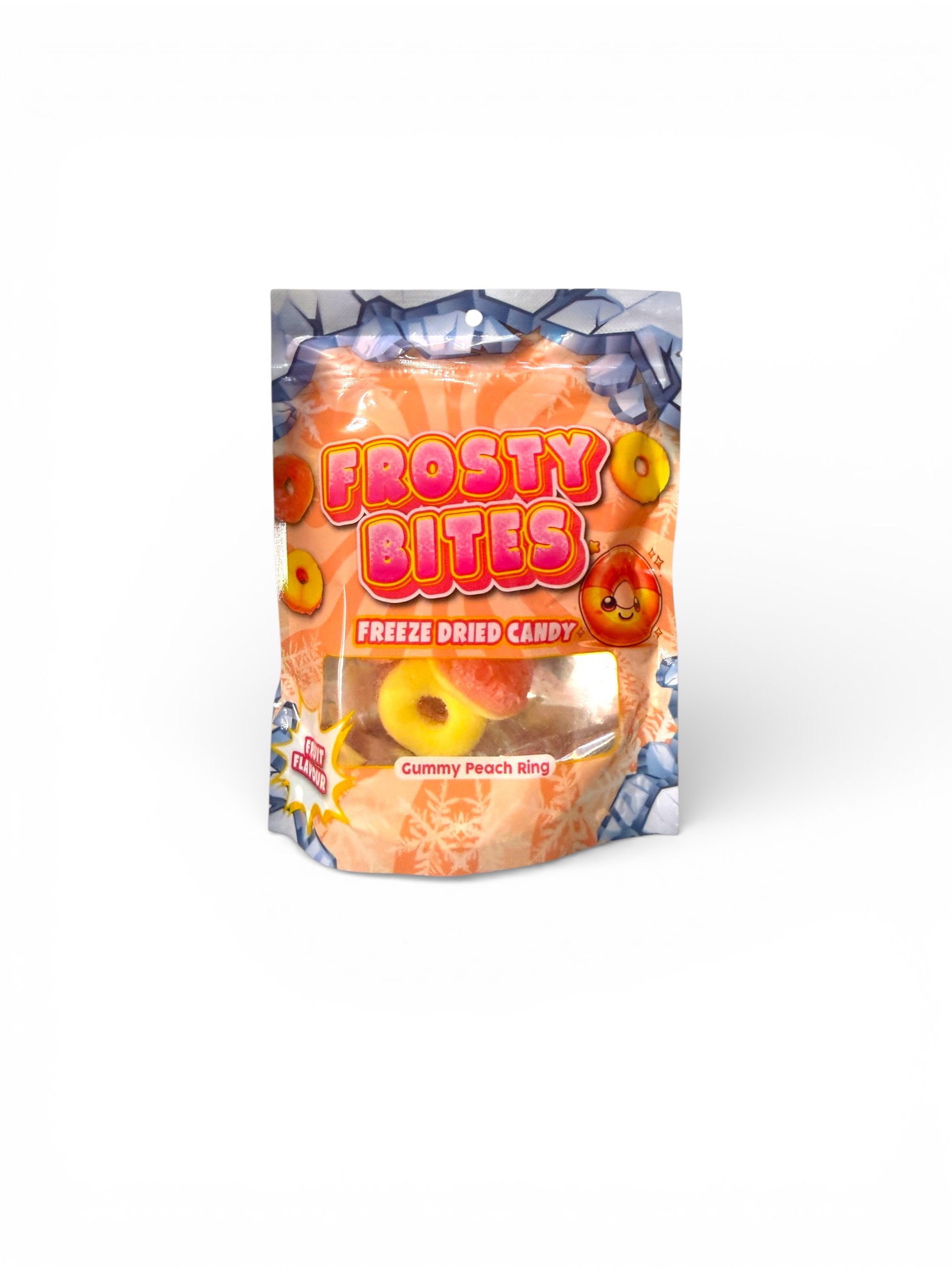 Frosty Bites Freeze Dried Gummy Peach Rings