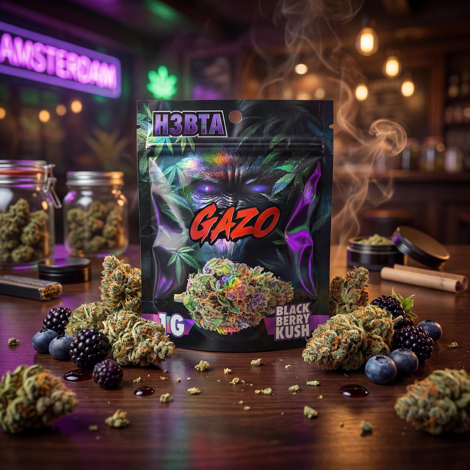 GAZO H3BTA Buds - Blackberry Kush 1g