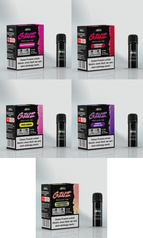GZUZ Einweg POD Favourite Bundle - 5 Sorten (je 2 Liquid Pods)