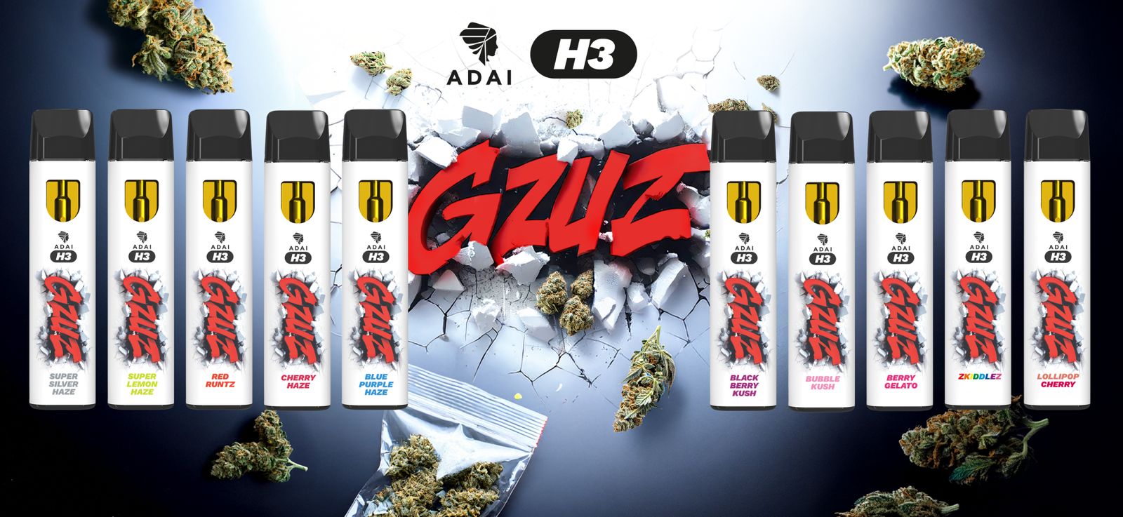 Alle Sorten GZUZ H3 Vapes
