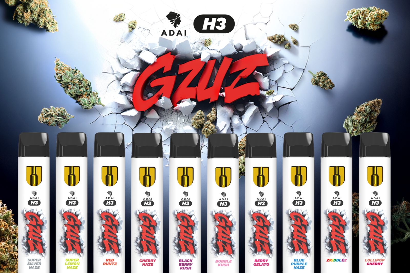 Alle Sorten GZUZ H3 Vapes