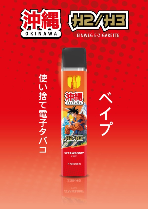 OKINAWA Einweg H3 Superior Blend Vaporizer "Strawberry"