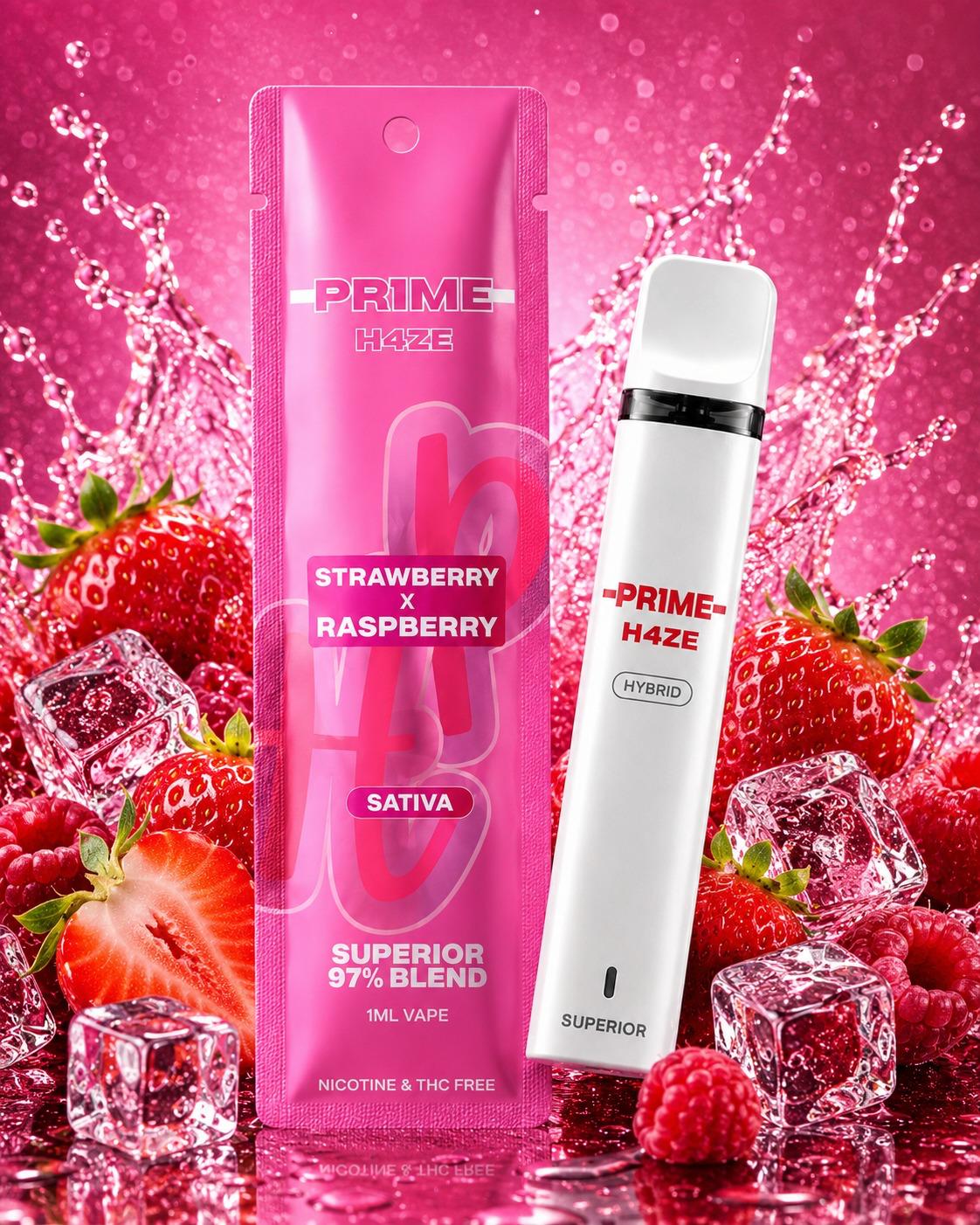 Pr1me H4ze - Superior Blend Vape „Strawberry x Raspberry“